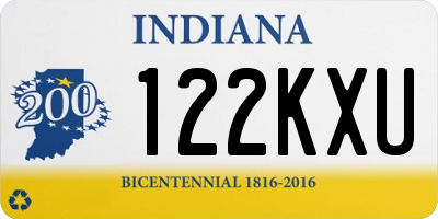 IN license plate 122KXU