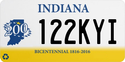 IN license plate 122KYI
