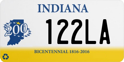 IN license plate 122LA