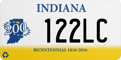 IN license plate 122LC