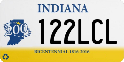IN license plate 122LCL