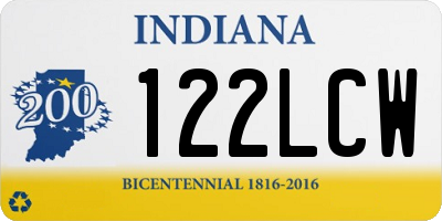 IN license plate 122LCW