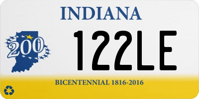 IN license plate 122LE