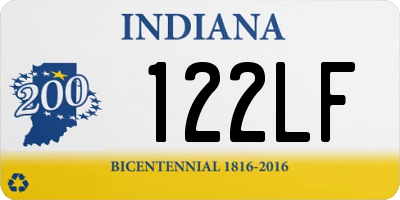 IN license plate 122LF