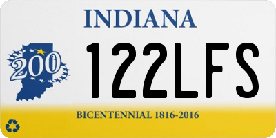 IN license plate 122LFS