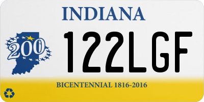 IN license plate 122LGF