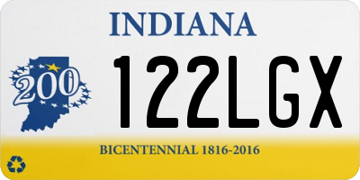 IN license plate 122LGX