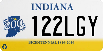 IN license plate 122LGY