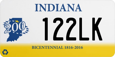 IN license plate 122LK