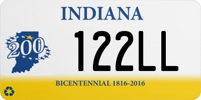 IN license plate 122LL