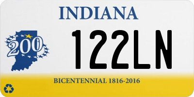 IN license plate 122LN