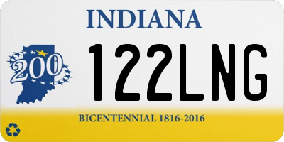 IN license plate 122LNG