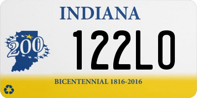 IN license plate 122LO