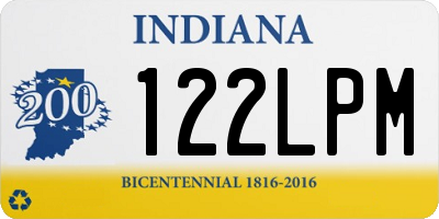 IN license plate 122LPM