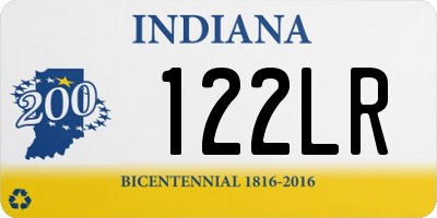 IN license plate 122LR