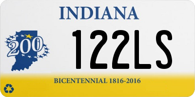 IN license plate 122LS
