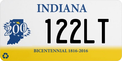 IN license plate 122LT