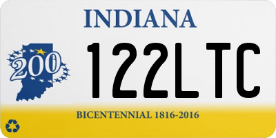 IN license plate 122LTC