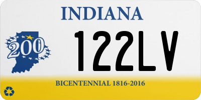 IN license plate 122LV