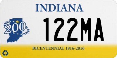 IN license plate 122MA