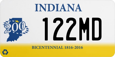 IN license plate 122MD