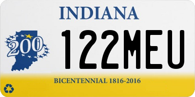 IN license plate 122MEU