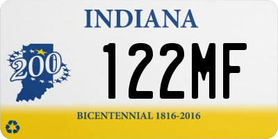 IN license plate 122MF