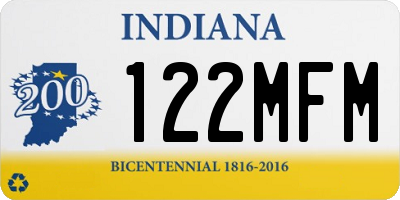 IN license plate 122MFM