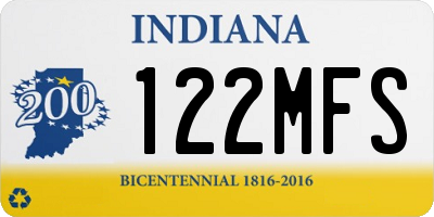 IN license plate 122MFS