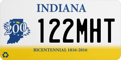 IN license plate 122MHT