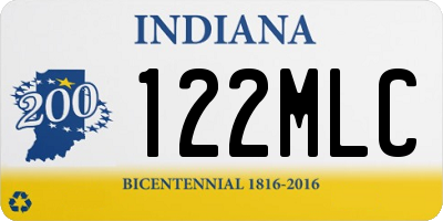 IN license plate 122MLC