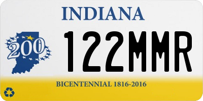 IN license plate 122MMR