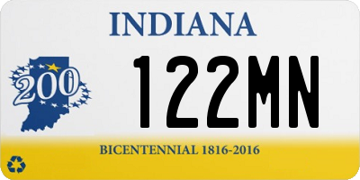 IN license plate 122MN