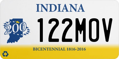 IN license plate 122MOV