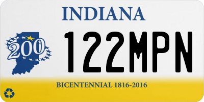 IN license plate 122MPN