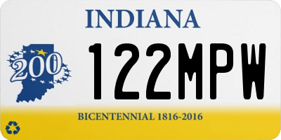 IN license plate 122MPW
