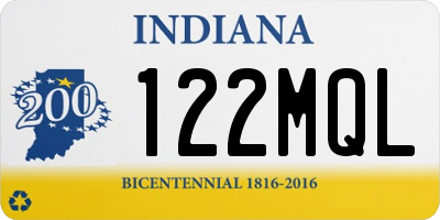 IN license plate 122MQL