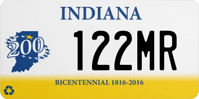 IN license plate 122MR