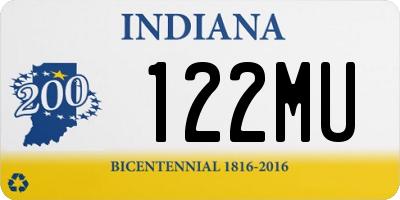 IN license plate 122MU