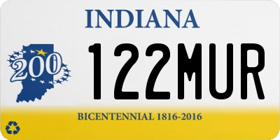 IN license plate 122MUR