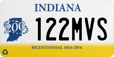 IN license plate 122MVS