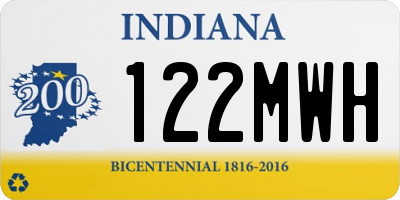 IN license plate 122MWH