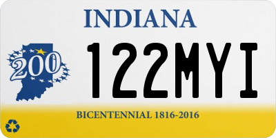 IN license plate 122MYI