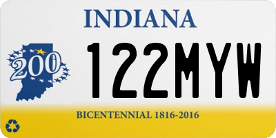 IN license plate 122MYW