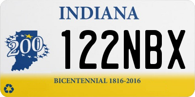 IN license plate 122NBX
