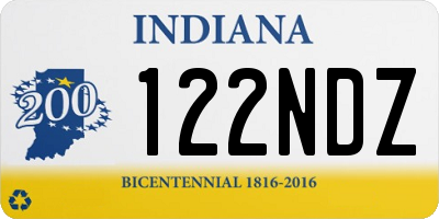 IN license plate 122NDZ