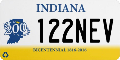 IN license plate 122NEV