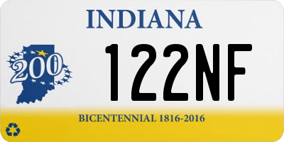 IN license plate 122NF