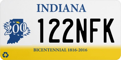 IN license plate 122NFK