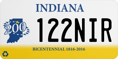 IN license plate 122NIR